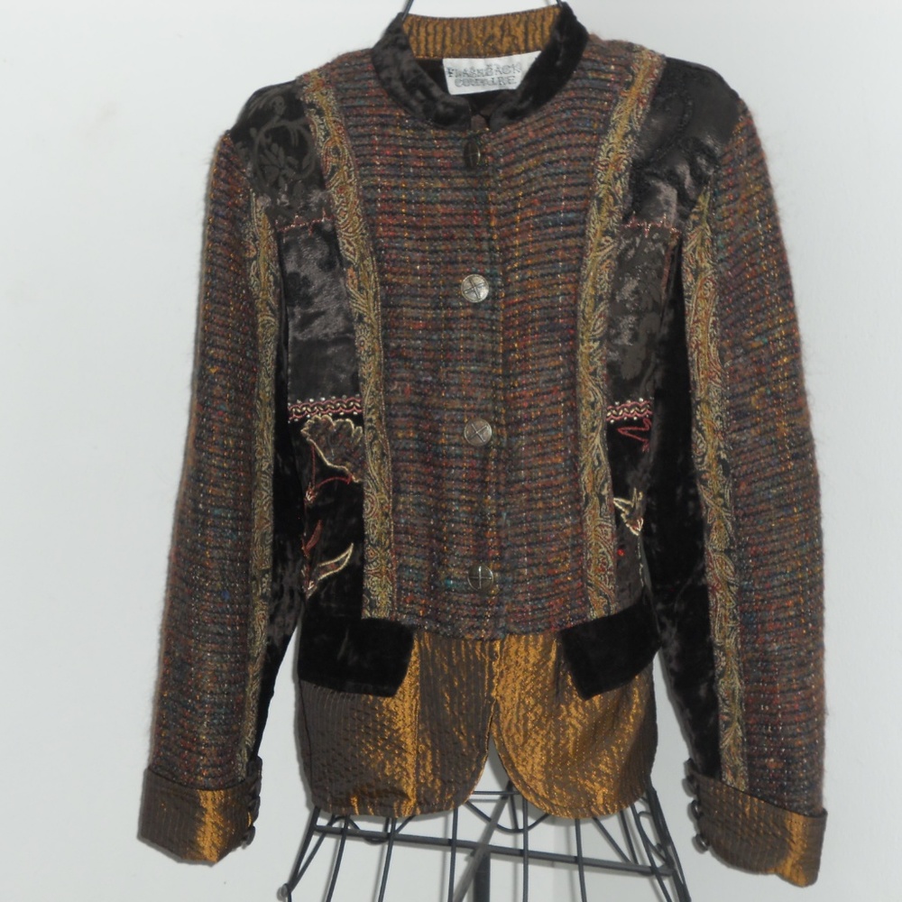 Flashback Couture Sweater Blazer Size Medium - image 1